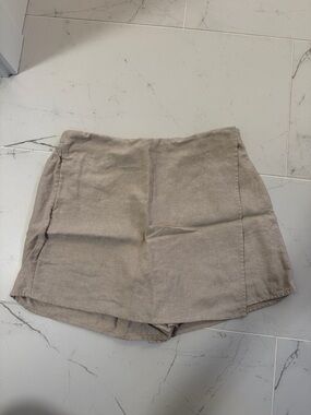 Old Navy Beige Linen-Blend Skort